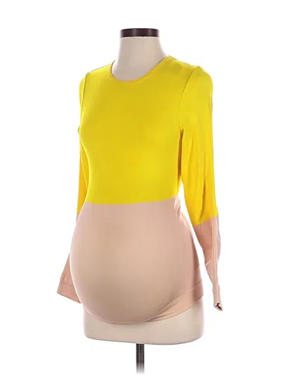 Pre-owned Adidas Stella Mccartney 3/4 Sleeve T-shirt In Yellow