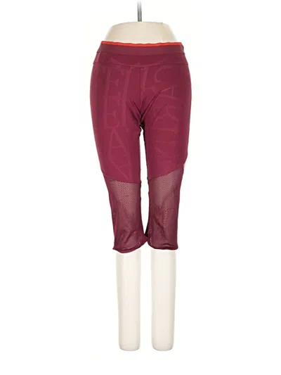 Pre-owned Adidas Stella Mccartney Active Pants In Burgundy