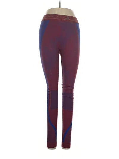 Pre-owned Adidas Stella Mccartney Leggings In Burgundy