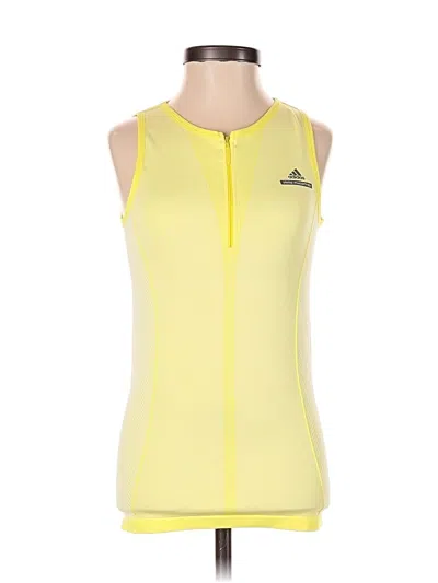 Pre-owned Adidas Stella Mccartney Sleeveless Top Yellow Keyhole Neckline Tops