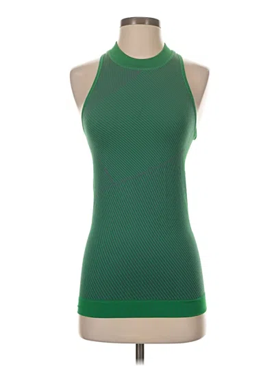 Pre-owned Adidas Stella Mccartney Tank Top Green Halter Neckline Tops