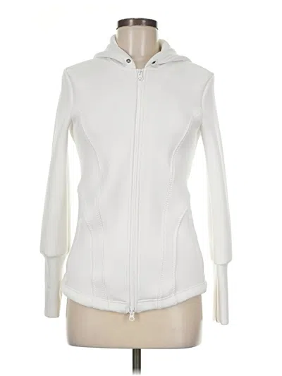 Pre-owned Adidas Stella Mccartney Zip Up Hoodie In White