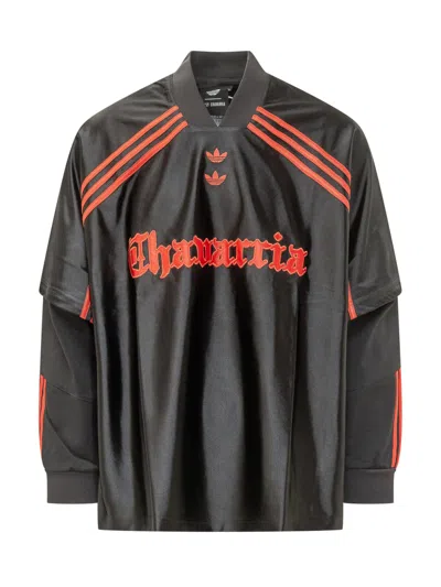 Adidas Willy Chavarria Long Sleeve Dazzle Sweatshirt In Black