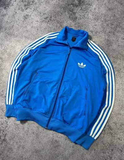 Pre-owned Adidas X Archival Clothing Y2k Vintage Adidas Zip Up Jacket Streetwear Style Usa L In Blue