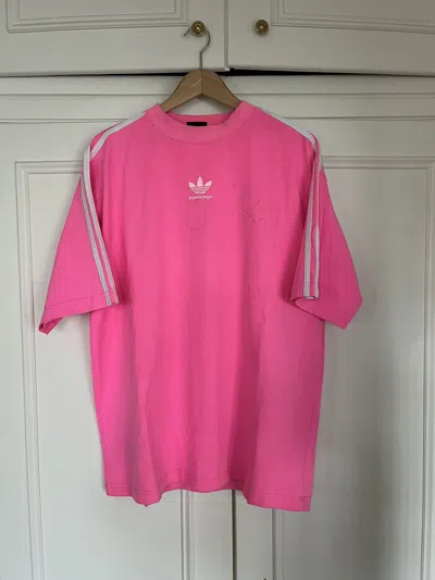 Pre-owned Adidas X Balenciaga Adidas Pink Tee