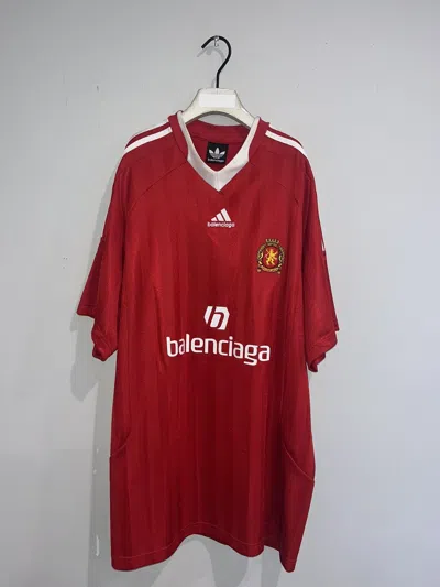 Pre-owned Adidas X Balenciaga Adidas Soccer Jersey In Red