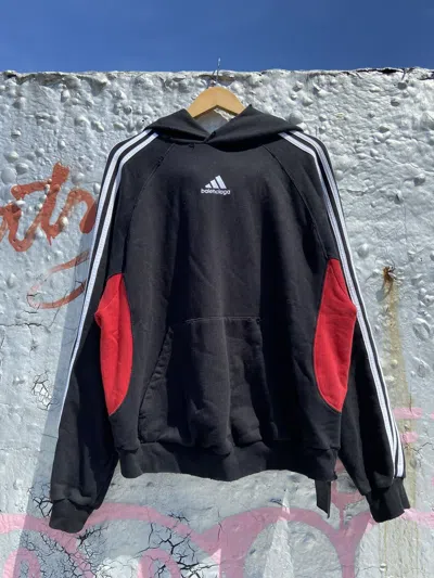Pre-owned Adidas X Balenciaga Adidas Striped Hoodie In Black/white/red