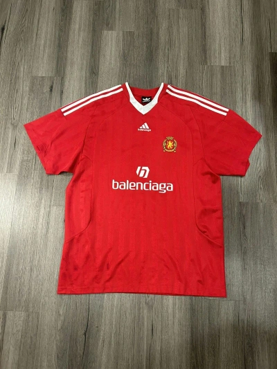 Pre-owned Adidas X Balenciaga No Paypal S/s 2022 Jersey!! In Red