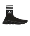 Adidas X Balenciaga Speed Lt Sneakers In Black