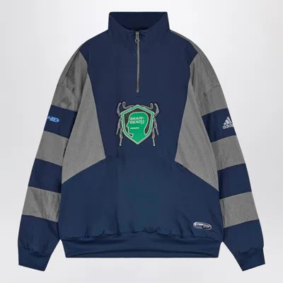 Adidas X Brain Dead Track Top Collegiate Navy In Animal Print