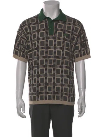 Pre-owned Adidas X Braindead Plaid Print Crew Neck Polo Shirt In Multi