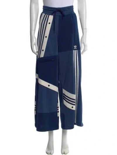 Pre-owned Adidas X Daniëlle Cathari Colorblock Pattern Wide Leg Pants In Blue