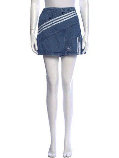 Pre-owned Adidas X Daniëlle Cathari Striped Mini Skirt In Blue