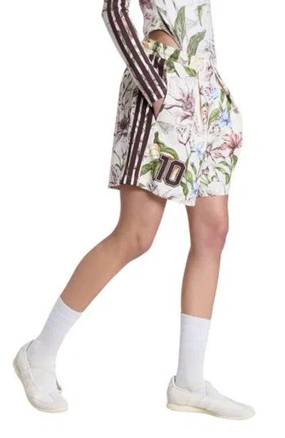 Adidas X Farm Rio Farm Rio Floral Print Performance Shorts In White