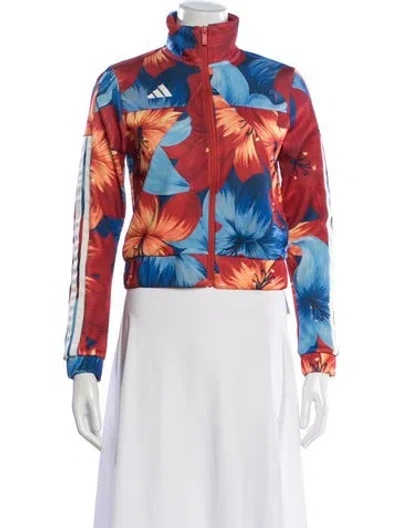 Pre-owned Adidas X Farm Rio Floral Print Jacket W/ Tags In Multi