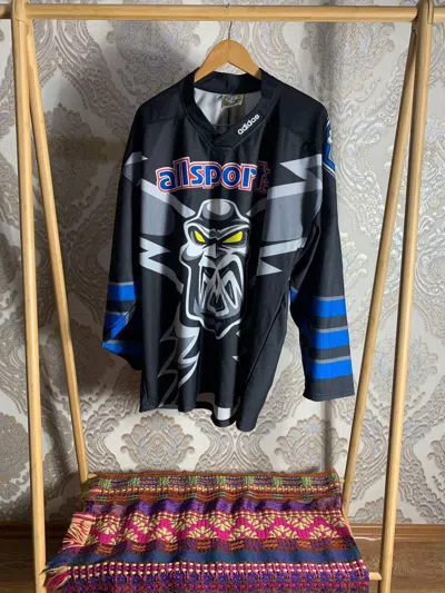 Pre-owned Adidas X Hockey Very Adidas Manchester Storm Shine Dog Hockey Jersey In Blue