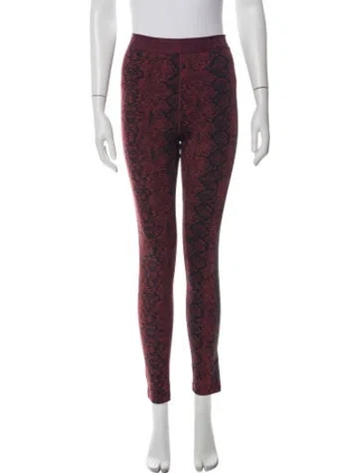 Pre-owned Adidas X Ivy Park Animal Print Sweatpants In Red