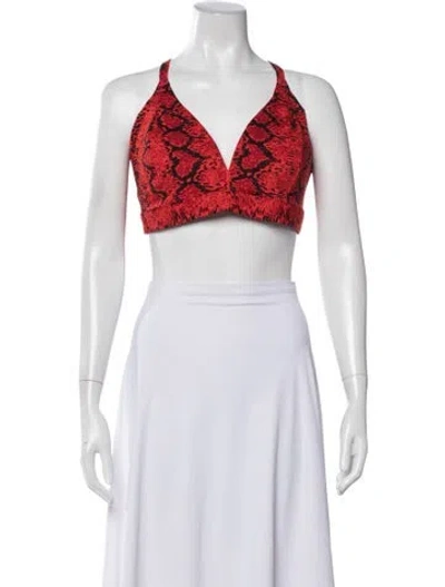 Pre-owned Adidas X Ivy Park Animal Print V-neck Sports Bra W/ Tags In Multi