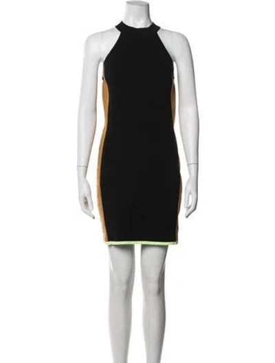 Pre-owned Adidas X Ivy Park Colorblock Pattern Mini Dress In Black