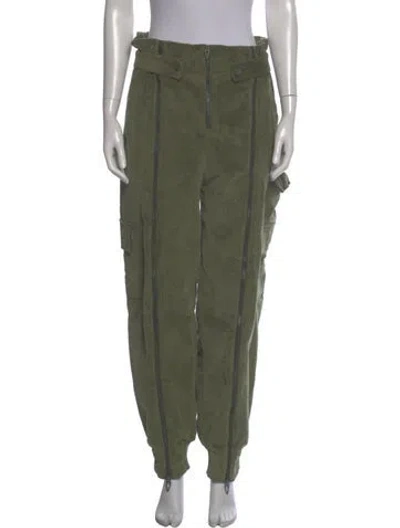 Pre-owned Adidas X Ivy Park Corduroy Straight Leg Pants W/ Tags In Green