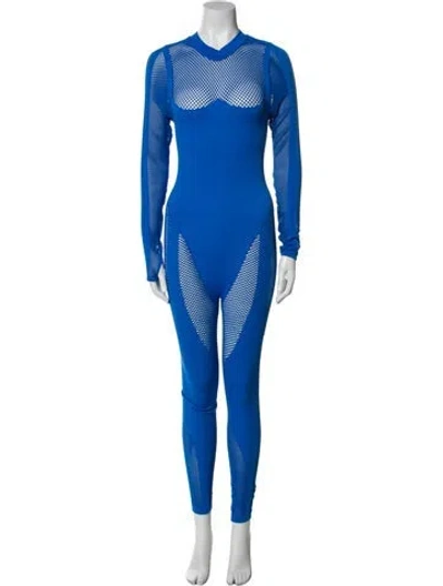 Pre-owned Adidas X Ivy Park Crew Neck Jumpsuit In Blue