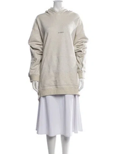 Pre-owned Adidas X Ivy Park Crew Neck Long Sleeve Hoodie In Neutrals