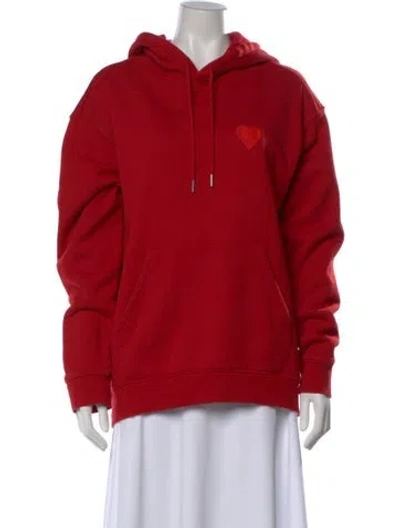 Pre-owned Adidas X Ivy Park Crew Neck Long Sleeve Hoodie In Red