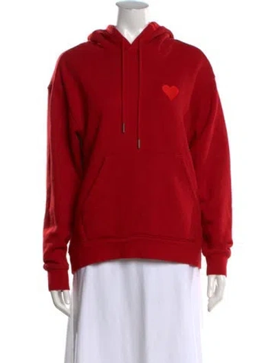 Pre-owned Adidas X Ivy Park Crew Neck Long Sleeve Hoodie In Red