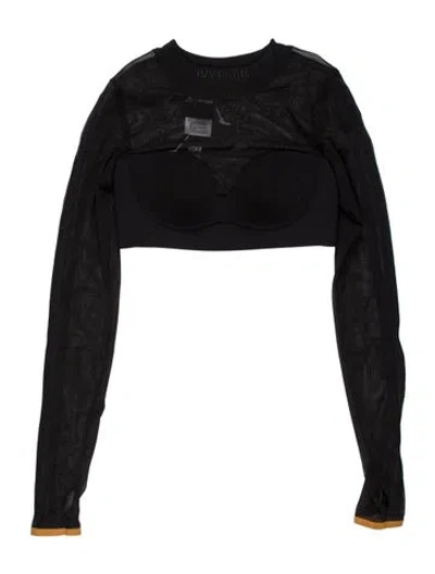 Pre-owned Adidas X Ivy Park Crew Neck Long Sleeve Top W/ Tags In Black