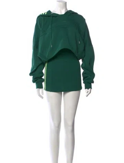 Pre-owned Adidas X Ivy Park Crew Neck Mini Dress In Green