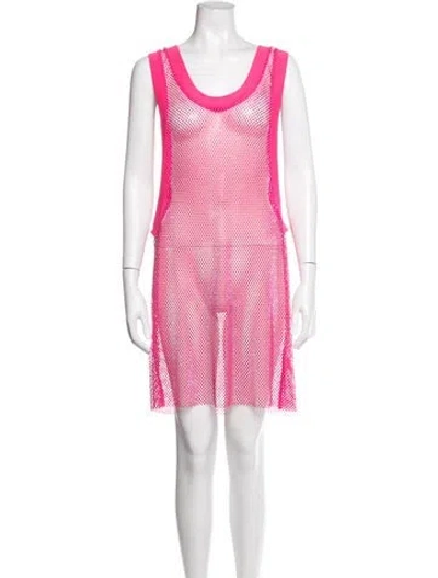 Pre-owned Adidas X Ivy Park Crew Neck Mini Dress In Pink