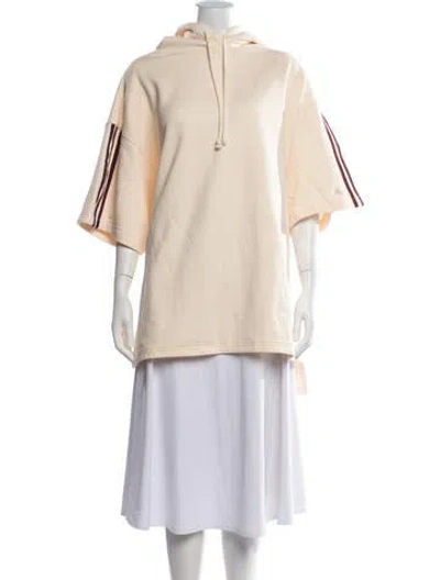 Pre-owned Adidas X Ivy Park Crew Neck Short Sleeve Hoodie In Neutrals