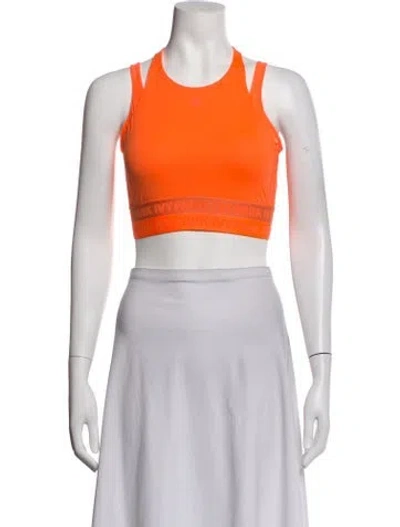 Pre-owned Adidas X Ivy Park Crew Neck Sleeveless Sports Bra In Orange