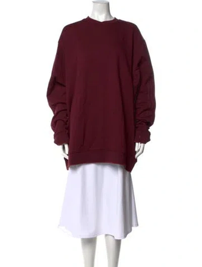 Pre-owned Adidas X Ivy Park Crew Neck Sweater In Burgundy