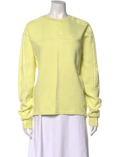 Pre-owned Adidas X Ivy Park Graphic Print Crew Neck T-shirt In Yellow