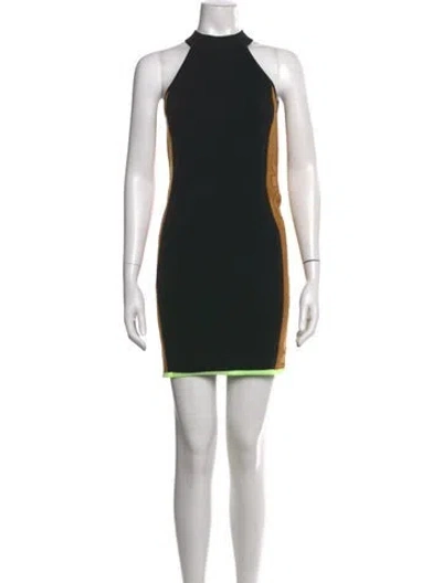Pre-owned Adidas X Ivy Park Graphic Print Mini Dress In Black