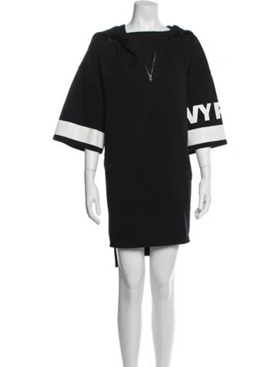 Pre-owned Adidas X Ivy Park Graphic Print Mini Dress In Blue