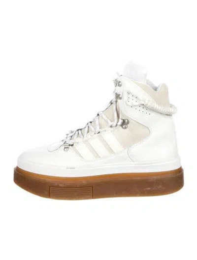 Pre-owned Adidas X Ivy Park Leather Athletic Sneakers W/ Tags In White