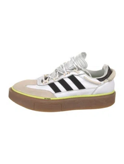 Pre-owned Adidas X Ivy Park Leather Chunky Sneakers In White