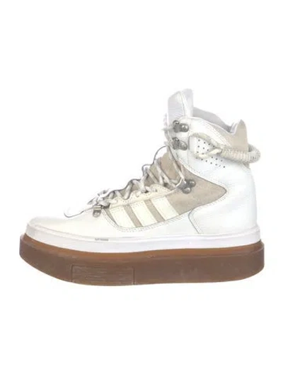 Pre-owned Adidas X Ivy Park Leather Sneakers In White