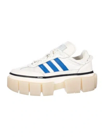 Pre-owned Adidas X Ivy Park Leather Sneakers In White