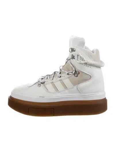 Pre-owned Adidas X Ivy Park Leather Sneakers In White
