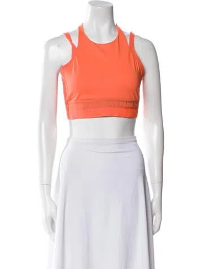 Pre-owned Adidas X Ivy Park Mesh Accents Lounge Set In Orange