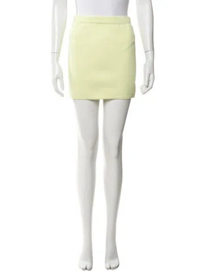 Pre-owned Adidas X Ivy Park Mesh Accents Mini Skirt In Yellow