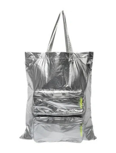 Pre-owned Adidas X Ivy Park Nylon Tote In Metallic/silver