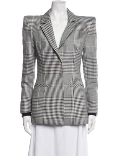 Pre-owned Adidas X Ivy Park Plaid Print Blazer In White