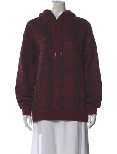 Pre-owned Adidas X Ivy Park Plaid Print Crew Neck Sweater In Red