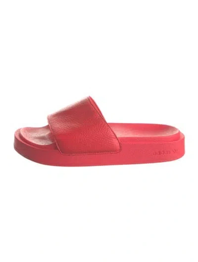 Pre-owned Adidas X Ivy Park Rubber Slides In Red