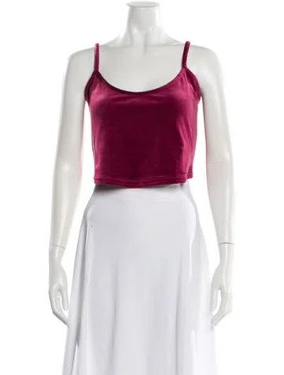 Pre-owned Adidas X Ivy Park Scoop Neck Sleeveless Crop Top In Red