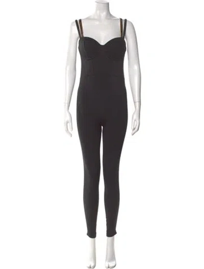 Pre-owned Adidas X Ivy Park Square Neckline Jumpsuit In Gray